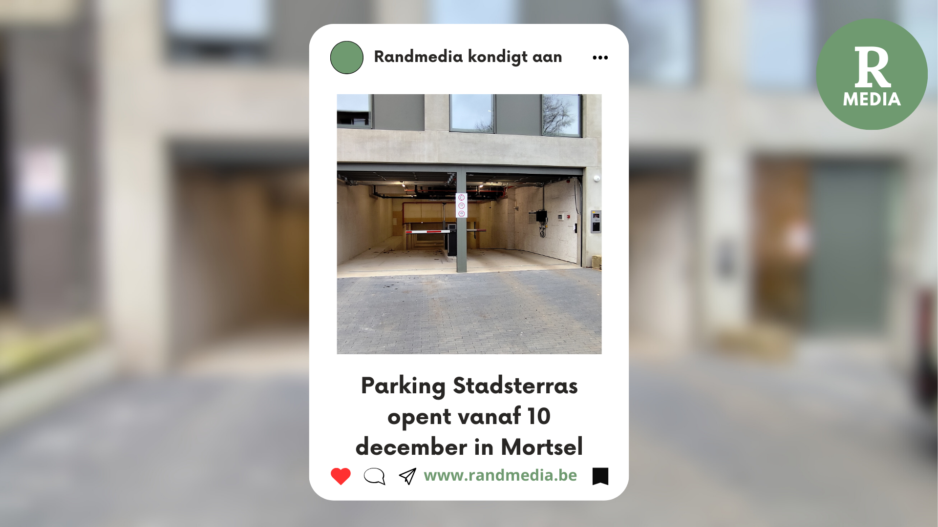 Parking Stadsterras opent vanaf 10 december in Mortsel